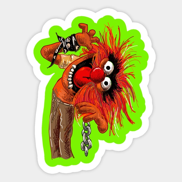 The Muppets Animal Illustration Sticker by CatsandBats